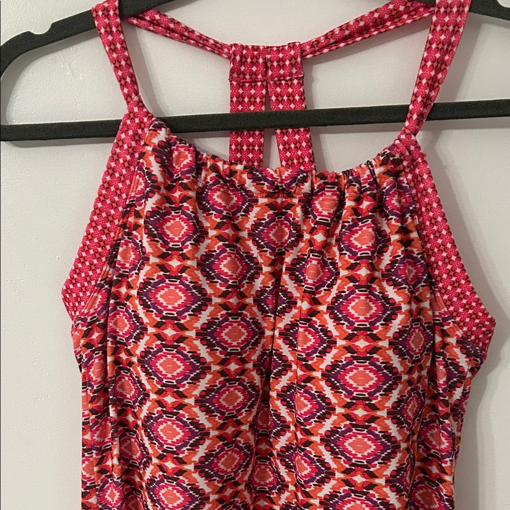 Prana Dress Women’s XL Pink Quin Geometric Mini Stretch Outdoor - Picture 2 of 15